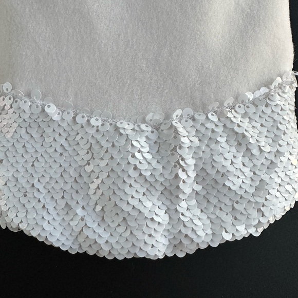 18” White & Sequin Pencil Tree Skirt by Ashland® - Picture 2 of 2